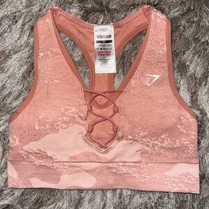 GYMSHARK Women's Pink Sports Bra NWOT